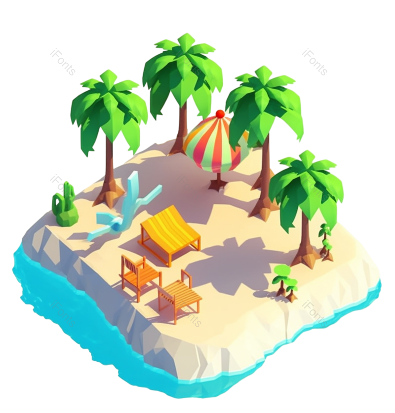 夏天图片,海洋元素,城堡PNG,度假免抠素材